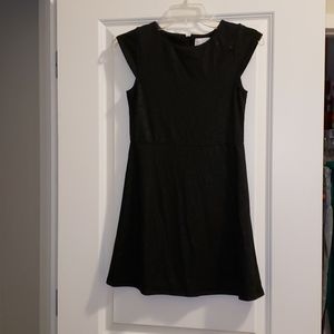 Black embossed girls dress